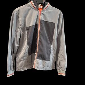 Boys Colorful Planet Lightweight Two Toned Grey‎ and Orange Jacket 14/16